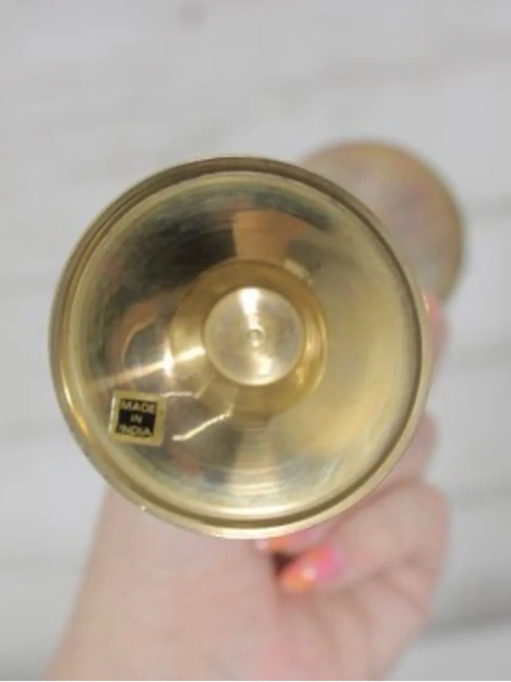 Vintage Brass Champagne Flutes Set of 4 Hollywood Regency Barware